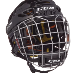 CCM FitLite 3DS Intermediate Hockey Helmet & Cage Combo, Black