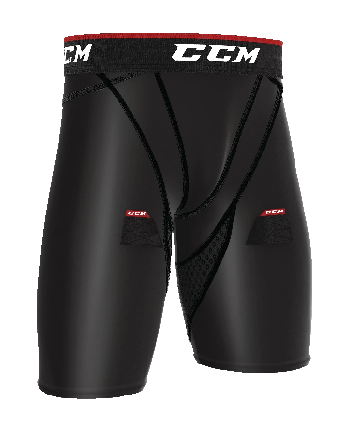 CCM Men's Hockey Compression Jock Shorts, Senior, Assorted Sizes