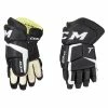 CCM Tacks 204 Senior Hockey Gloves, 14-in, Black & White