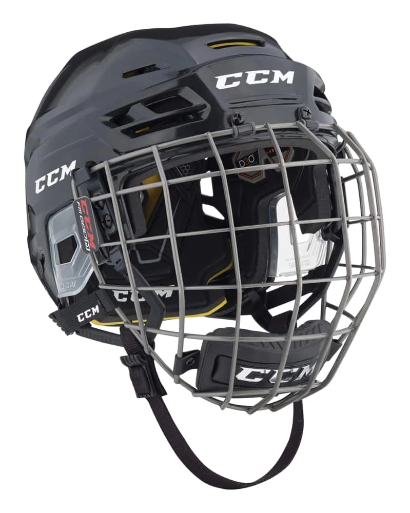 CCM Tacks 310 Senior Hockey Helmet & Cage Combo, Black - Image 5