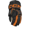 CCM Tacks 580 Hockey Gloves, Senior, Black/Orange