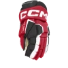 CCM Tacks 580 Hockey Gloves, Senior, Black/Red/White