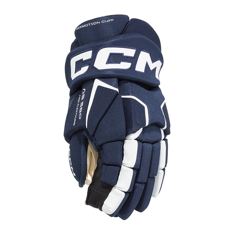 CCM Tacks 580 Hockey Gloves, Junior, Navy - Image 2