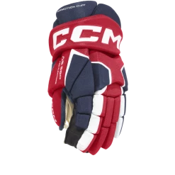 CCM Tacks 580 Hockey Gloves, Junior, Navy/Red/White, 12-in