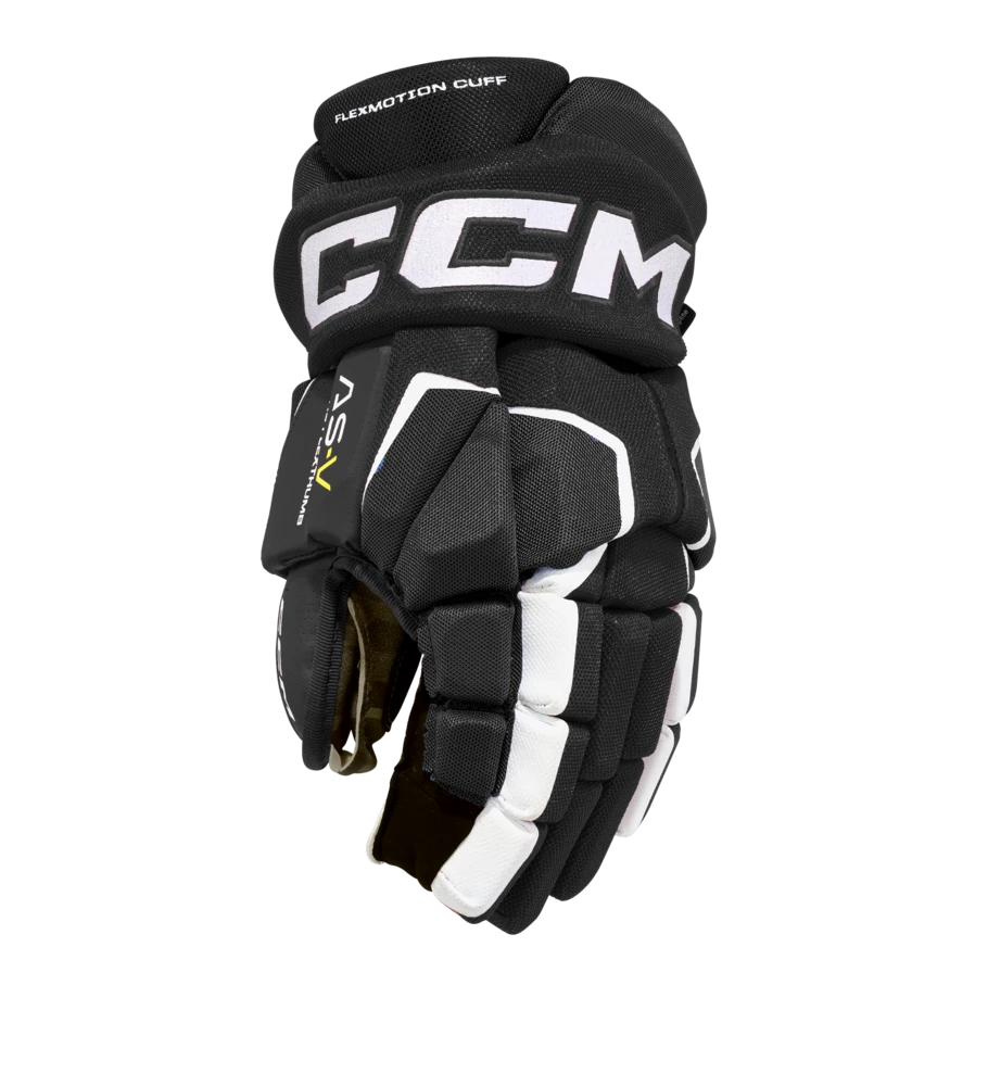 CCM Tacks AS5 Hockey Gloves, Junior, Black