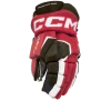 CCM Tacks AS5 Hockey Gloves, Junior, Black/Red/White