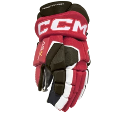 CCM Tacks AS5 Hockey Gloves, Junior, Black/Red/White